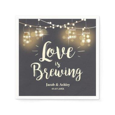 Love is brewing bbq rehearsal bridal shower Napkin