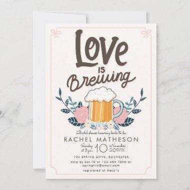 Love is brewing beer bridal shower Invitations