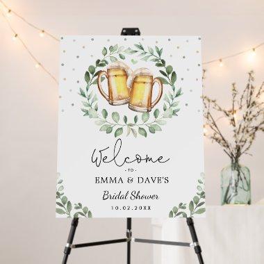 Love is Brewing Beers Cheers Bridal Shower Welcome Foam Board