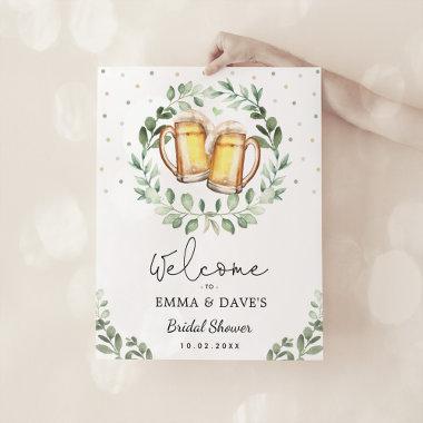 Love is Brewing Beers Cheers Bridal Shower Welcome Poster