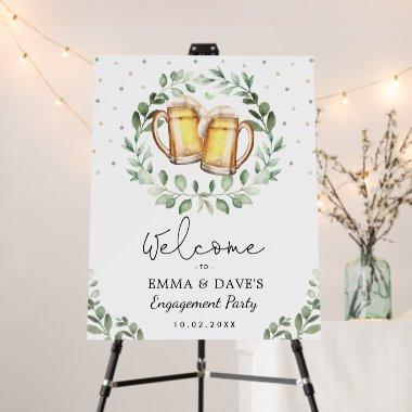 Love is Brewing Beers Cheers Wedding Party Welcome Foam Board