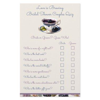 Love is Brewing Blackberry Couple Quiz Shower Game