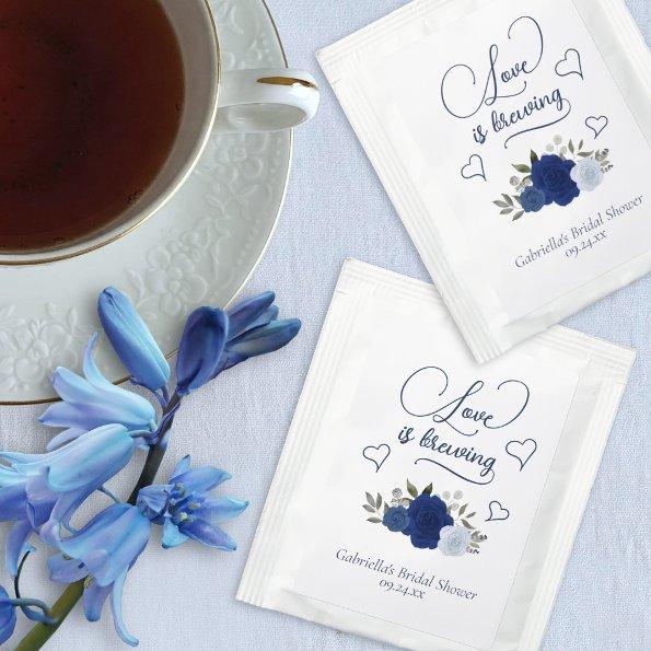 Love is Brewing Blue Boho Roses  Tea Bag Drink Mix