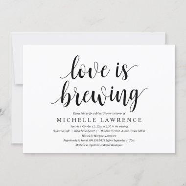 Love is Brewing, Bridal Shower Celebration Invitations