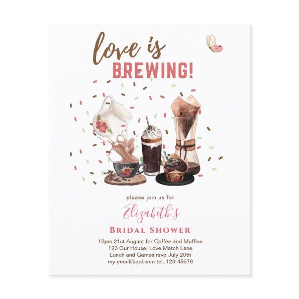 Love Is Brewing  Coffee Muffins INVIT Flyer