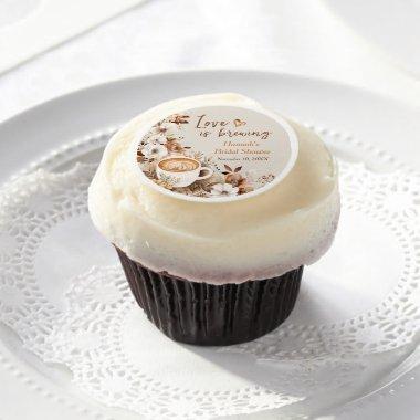 Love is Brewing  Favor Edible Frosting Rounds