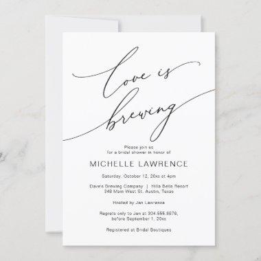 Love is Brewing, Bridal Shower Party Celebration Invitations
