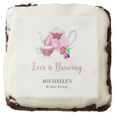 Love is Brewing Bridal Shower Tea Party Brownie