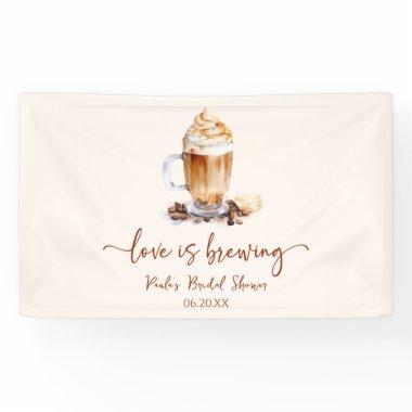 Love Is Brewing Coffee Beans Bridal Shower Banner