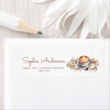 Love Is Brewing Coffee Bridal Shower Address Label