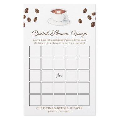 Love Is Brewing Coffee Bridal Shower Bingo Game