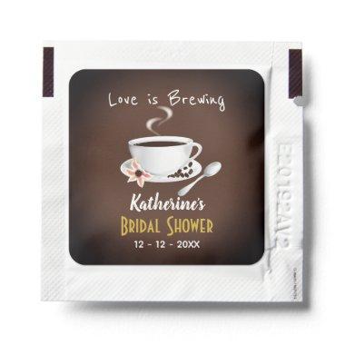 Love Is Brewing Coffee Bridal Shower Hand Sanitizer Packet