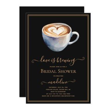 Love is Brewing Coffee Bridal Shower Invitations