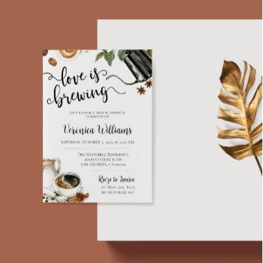 Love is Brewing Coffee Bridal Shower Invitations