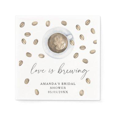 Love is brewing Coffee  Napkins