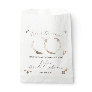 Love is Brewing, Coffee, Stains, Bridal Shower Favor Bag