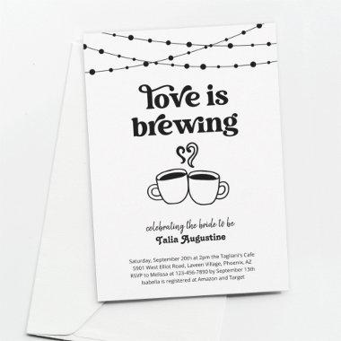 Love is Brewing Coffee Tea Couples / Bridal Shower Invitations