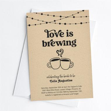 Love is Brewing Coffee Tea Couples / Bridal Shower Invitations