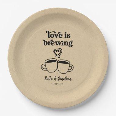 Love is Brewing Coffee / Tea Napkin Paper Plates