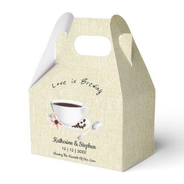Love Is Brewing Coffee Wedding Favor Favor Boxes