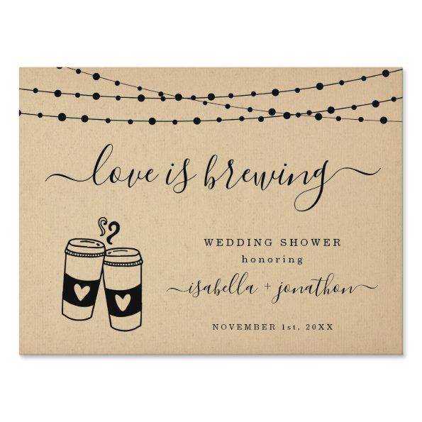 Love is Brewing Couple Wedding Shower Welcome Sign