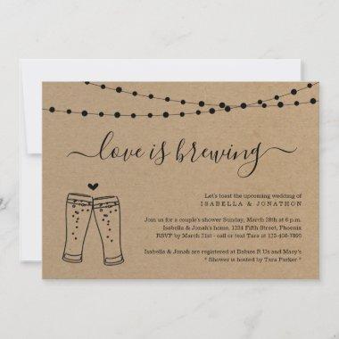 Love is Brewing Couples Bridal Shower Invitations
