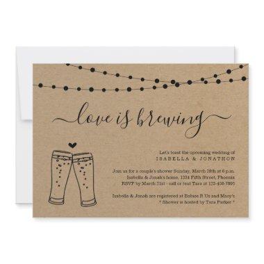 Love is Brewing Couples Bridal Shower Invitations