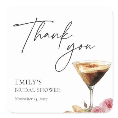 Love is Brewing Elegant  Square Sticker
