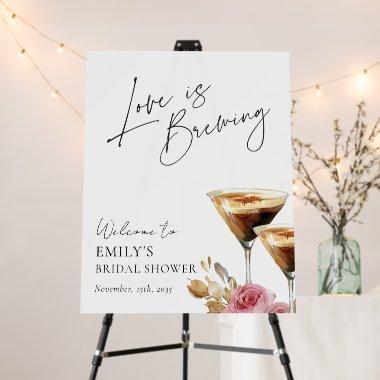 Love is Brewing Elegant  Welcome Sign
