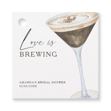 Love is Brewing Espresso Martini  Favor Tags