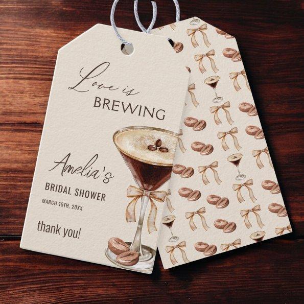 Love is Brewing Espresso Martini  Gift Tags