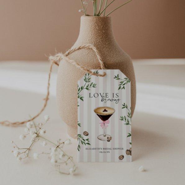 Love is Brewing | Espresso Martini  Gift Tags