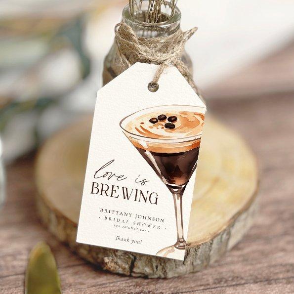 Love is Brewing Espresso Martini  Gift Tags