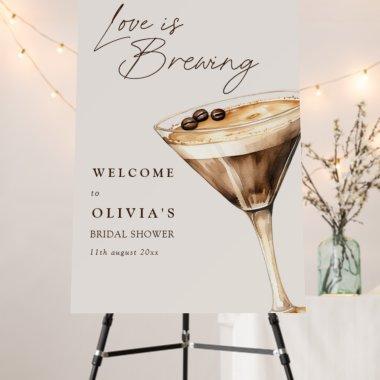 Love is Brewing Espresso Martini Shower Welcome Foam Board