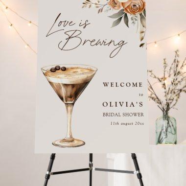 Love is Brewing Espresso Martini Shower Welcome Foam Board