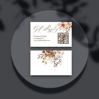 Love is brewing fall  gift registry enclosure