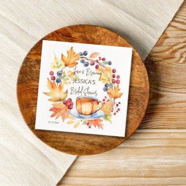 Love is brewing fall bridal shower tableware napkins