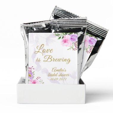 Love is Brewing - Floral Elegant Bridal Shower Coffee Drink Mix