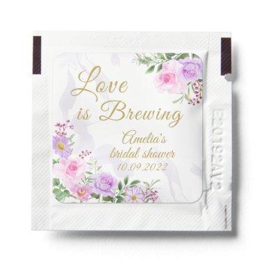 Love is Brewing - Floral Elegant Bridal Shower Hand Sanitizer Packet
