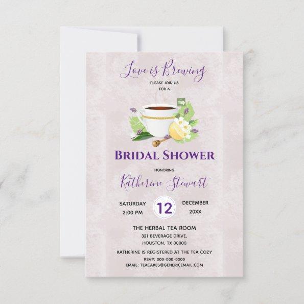 Love Is Brewing Herbal Tea | Bridal Shower Invitations