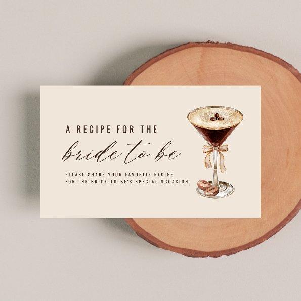 Love is Brewing Martini  Recipe Enclosure
