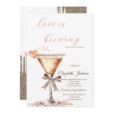 Love is Brewing Martini Heart Glitter Drips