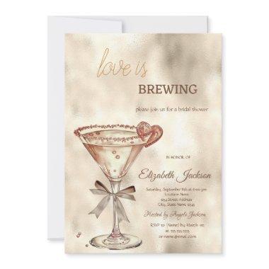 Love is Brewing Martini Heart Glitter Drips