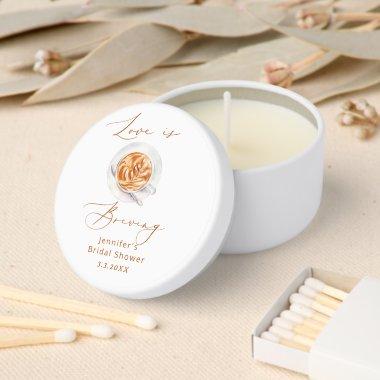 Love is brewing minimalist  mini candle favors