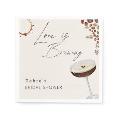 Love Is Brewing Modern  Napkins