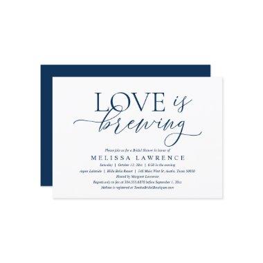 Love is Brewing Modern Elegant Bridal Shower Party Invitations