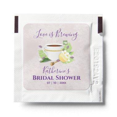 Love Is Brewing Tea Bridal Shower Hand Sanitizer Packet