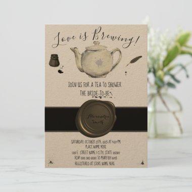 Love is Brewing | Tea Bridal Shower Invitations