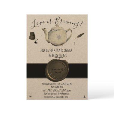 Love is Brewing | Tea Bridal Shower Invitations