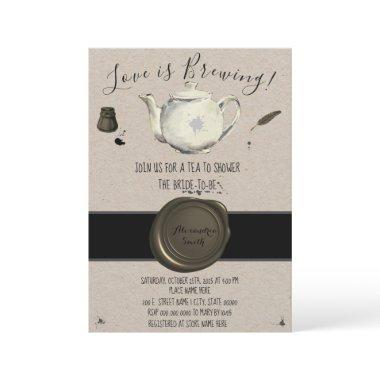 Love is Brewing | Tea Bridal Shower Invitations